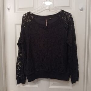 Skye's The Limit Top Women's Size L Lacey Black